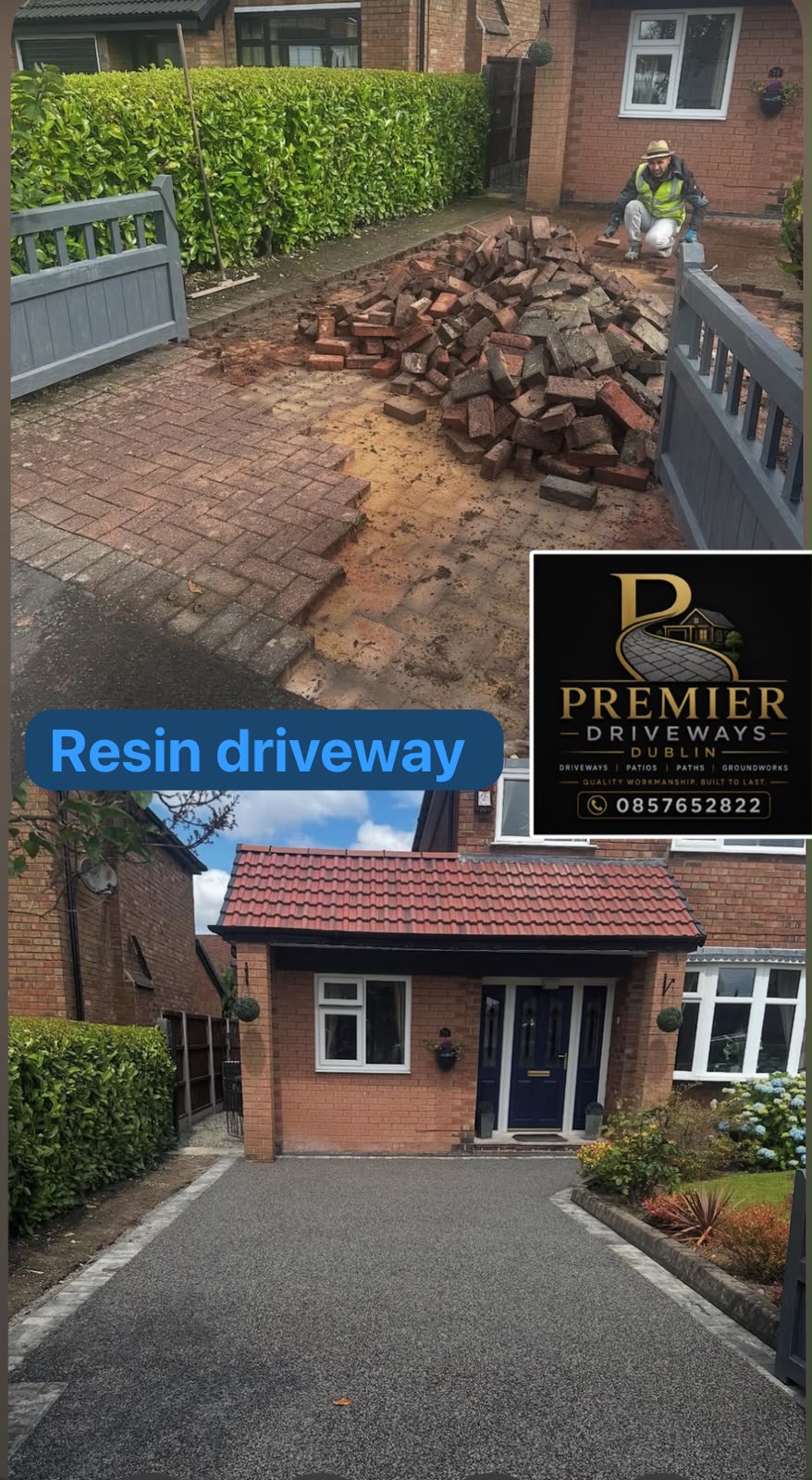 Before and after: Resin driveway